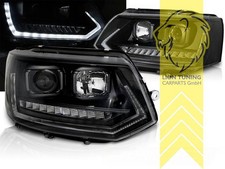 Scheinwerfer echtes LED Tagfahrlicht für VW T5 Bus Transporter Multivan schwarz