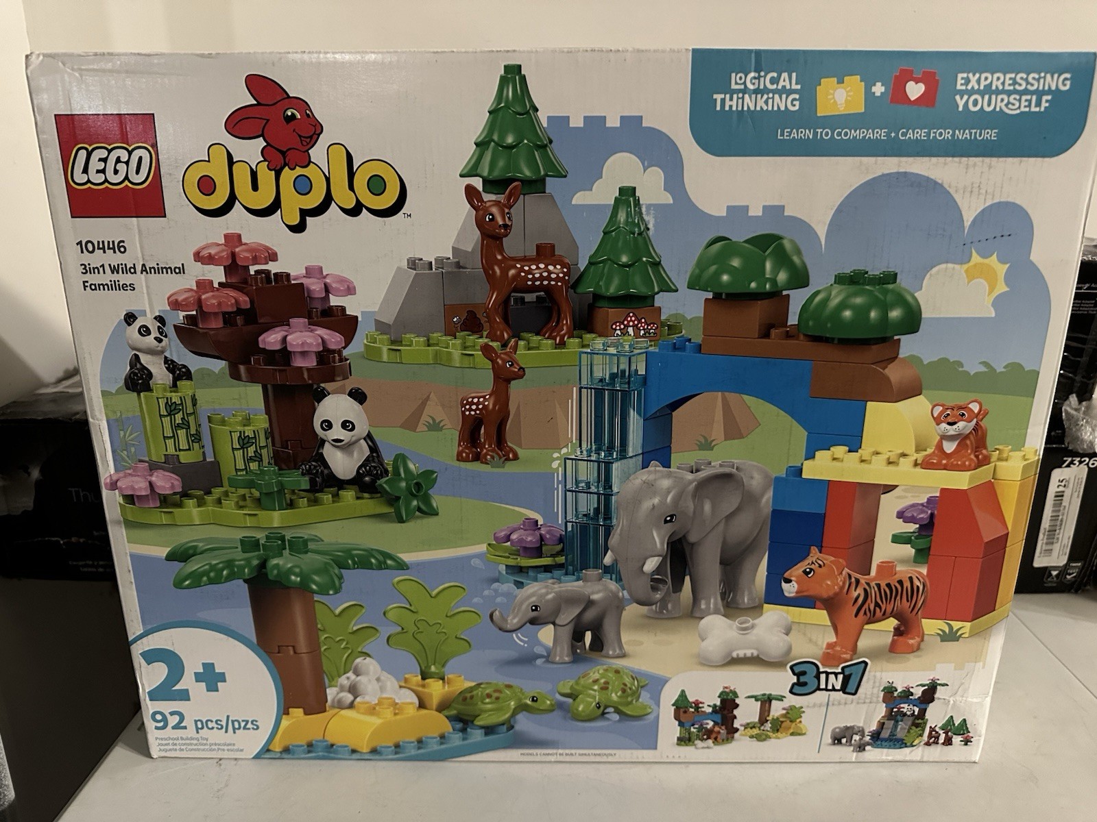 LEGO DUPLO Town 3 in 1 Wild Animal Families Building Toy Playset (10446)