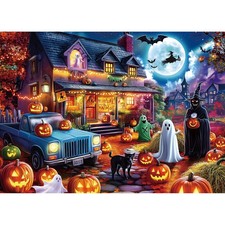 Haunted House Halloween 1000 Piece Puzzle 27 x 19 Inch