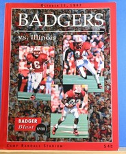 October 11, 1997 Wisconsin vs. Illinois Football Program