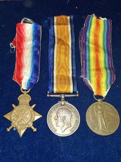 WW1 1914 MONS STAR MEDAL TRIO MAJOR T W H DU BOULAY BORDER REGIMENT