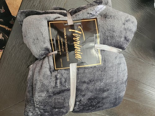Kato Tirrinia Premium Sherpa Oversized Hoodie Hooded Blanket NEW Grey 🔥 - Picture 1 of 5