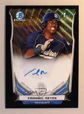 2014 Bowman Chrome Prospect Black Wave Refractor 5/50 Franmil Reyes Auto 1b0