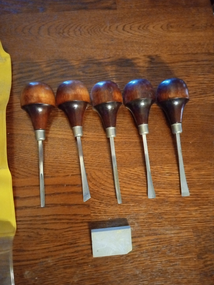 GENERAL 1293 5 PC WOOD HAND FORGED CARVING SET GOUGE CHISEL U.S.A. | eBay