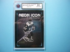 2021/22 SKYBOX METAL UNIVERSE NEON ICON HOCKEY CARD #N-10 ALEX OVECHKIN KSA 10