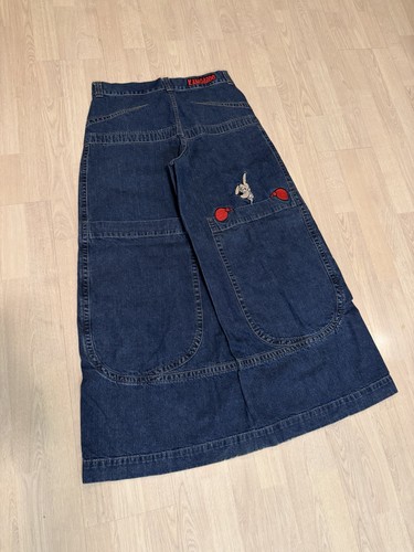 JNCO Kangaroo Jeans Y2K Baggy Skater Rave Hip Hop Men's 32x32 Embroidered Guotai