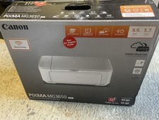 Canon Pixma White MG3650S All-in-One Printer/Scanner/Copier Used With Box