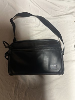 Kalimar Black Shoulder Bag Men Zipper Casual Solid Pattern Shoulder Strap