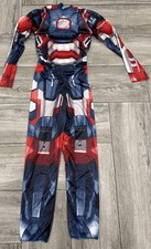 Iron Man Patriot Armor Halloween Costume Bodysuit Muscle Size Youth large 10/12