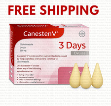 Canesten V 3 Ovulos Ovules Vaginal Infection Antifungal Treatment FREE SHIPPING 