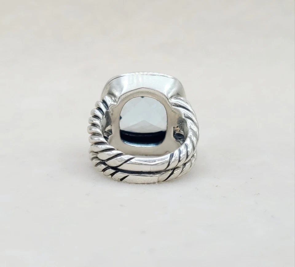 David Yurman Albion 14 毫米天空蓝色黄玉戒指 — 第 4/4 张图片