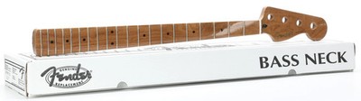 Fender Roasted All Maple Standard Series Jazz Bass Neck - Crack In Headstock