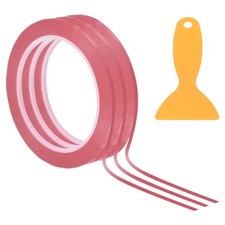 3pcs 1/8" x 72 Yard Whiteboard Tape Dry Erase Tape with Scraper Pink