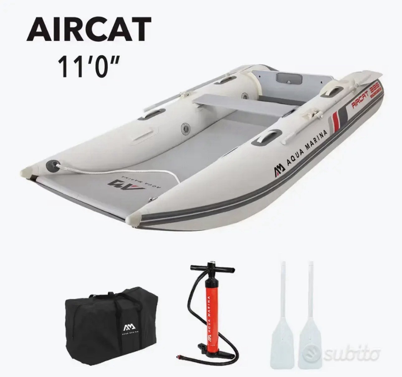Catamarano/gommone Aqua Marina Aircat 335 - 11 + accessori foto 4