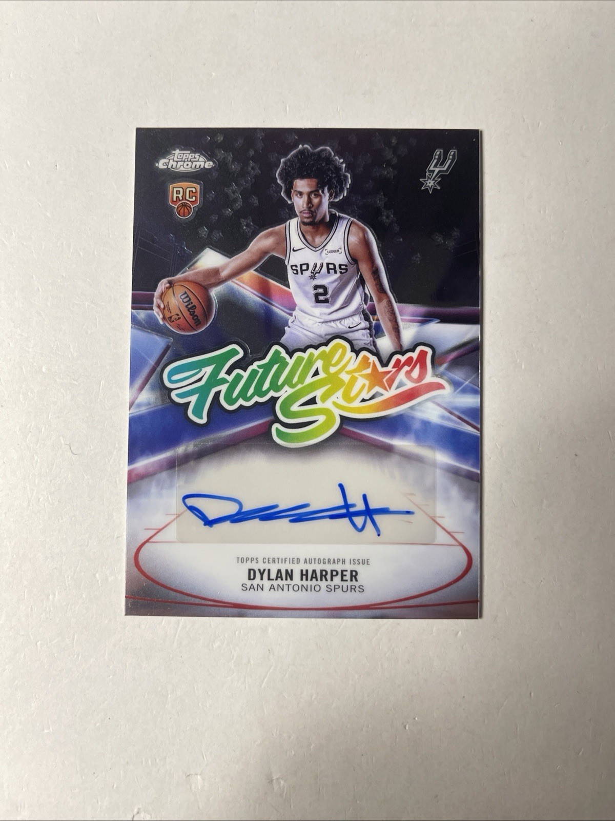 🔥 2025-26 Topps Chrome Dylan Harper Future Stars RC Auto FS-DH Spurs Basketball