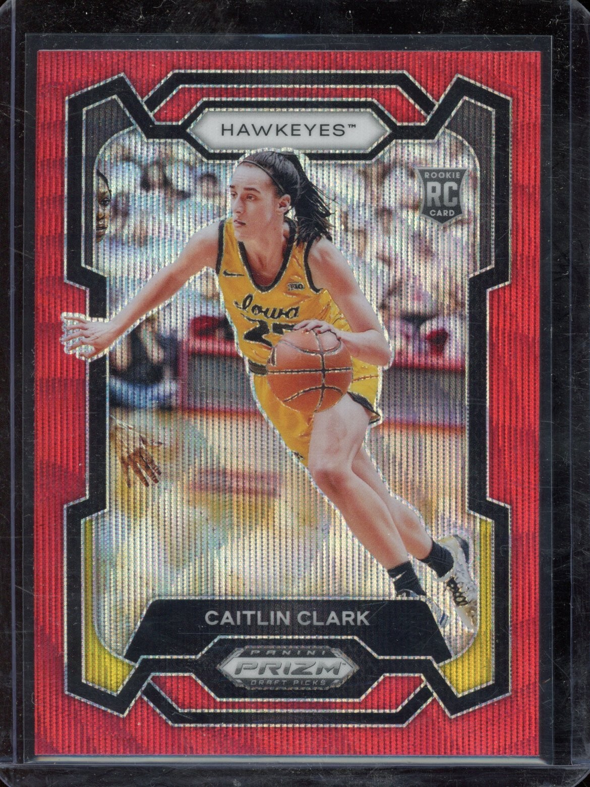 2024 Prizm Draft Picks Caitlin Clark Red Wave RC #57