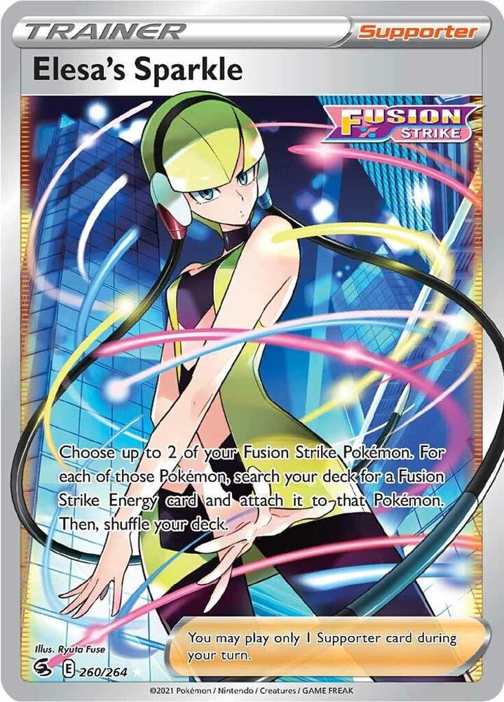 ELESA'S SPARKLE 260/264 FUSION STRIKE POKEMON (FULL ART ULTRA RARE, NM)