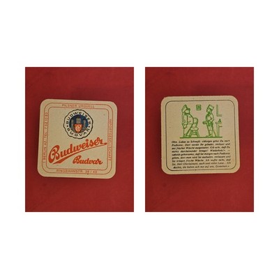 Budweiser Budvar Pilsner Urquell ''Morgen gehst Du...'' Brauerei Bierdeckel