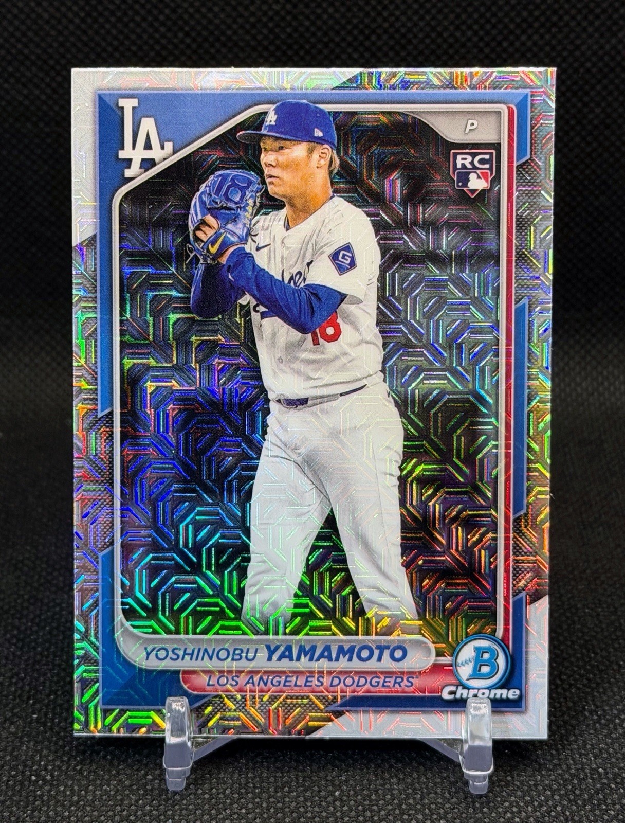 2024 Bowman Chrome Mega Box #73 Yoshinobu Yamamoto RC Mojo Refractor | WS MVP