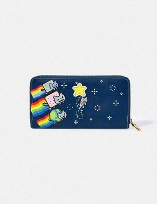 Nyan Cat Officially Licensed Rainbow Cat Zip Around Long Wallet Kawaii Cute y2k
