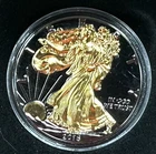 C 2016 American Eagle Silver Ruthenium/Gold Gilded COA
