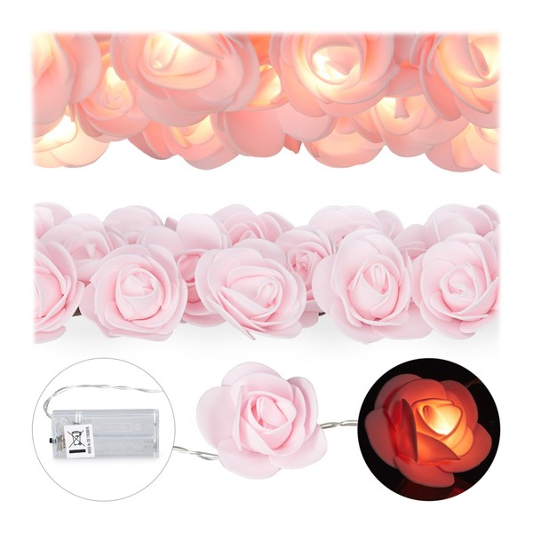Rosen Lichterkette Warmweiß Led Blumen Lichterkette Party Lichterkette 20 Leds-image