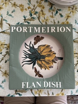 Portmeirion Botanic Garden Fritillaria The Yellow Crown Imperial flan dish 