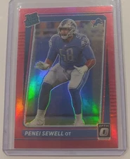 Penei Sewell 2021 Panini Donruss Optic Football #260 Pink Prizm Detroit Lions 