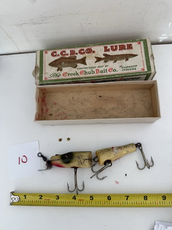 CREEK CHUB Jointed Spinning Pikie Multicolor Fishing Lure w/ Box #10