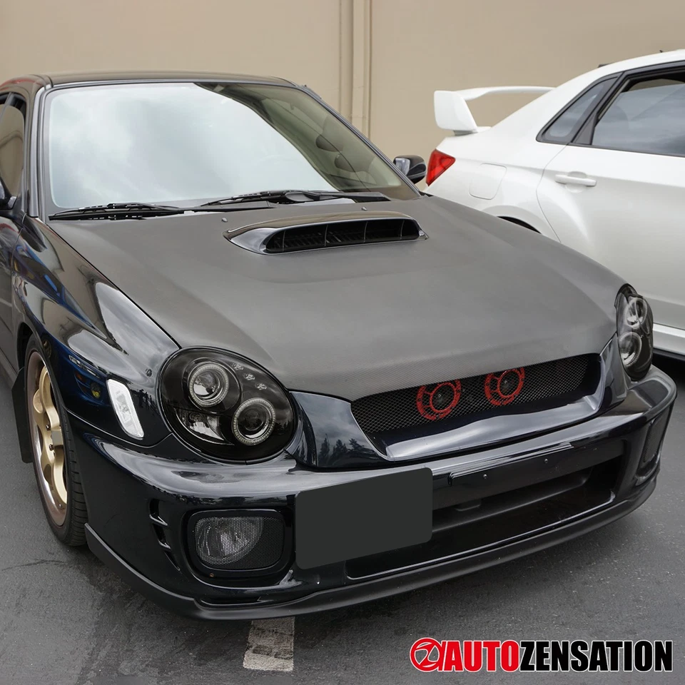 Fit 2002-2003 Subaru Impreza WRX Black Smoke LED Halo Projector Headlights Lamps Foto 2 de 4
