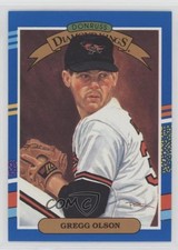 1991 Donruss Diamond Kings Gregg Olson (Two Yellow Lines Left Border) #23 te2