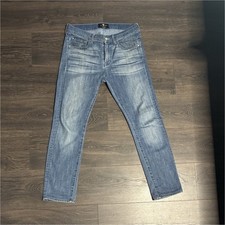 7 For All Mankind Skinny Women's Jeans Blue Denim Button Zip Stretch 5-Pocket