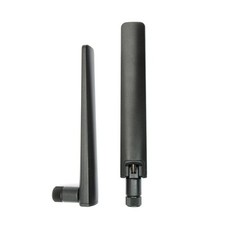 2X Dual Band WiFi 6E 2.4GHz 5GHz 5.8GHz 10dBi MIMO RP-SMA Male Antenna black