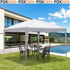3 x 3m Garden Pop Up Gazebo Marquee Party Tent Wedding Canopy w/ Carrying White