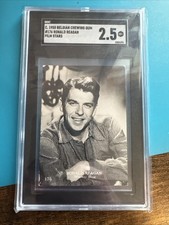 RONALD REAGAN 1950 Belgian Chewing Gum Card #176 SGC 2.5