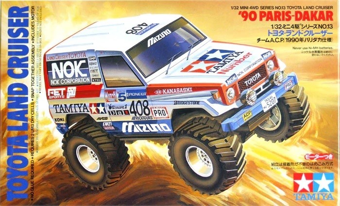 Tamiya 19013 1/32 Mini 4WD Kit Toyota Land Cruiser J70 '90 Paris