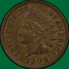 1906 Indian Head Cent Choice Extremely Fine XF+ Coin #43494