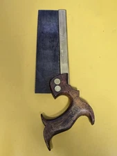 RARE VINTAGE ENGLISH BRASS BACKED DOVETAIL TENON SAW BY SPEAR & JACKSON NO26 