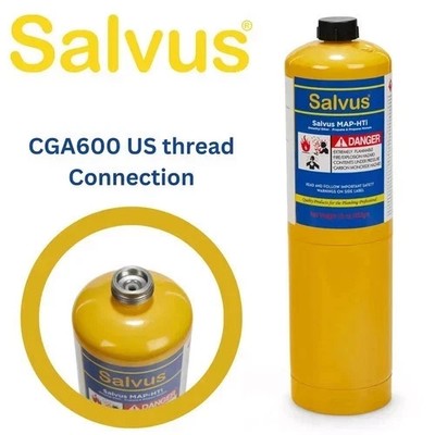 Salvus Map HTi Mapp Gasflasche für Lötlampe Klempner Löten PK-1-2-3-4