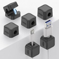 Magnetic Cable Clips Adhesive Wire Holder Cord Organizer Desk Cable Management