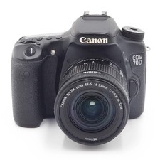 Canon EOS 70D 20.2 MP with 18-55 f/4 IS STM Lens - USED