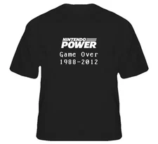 Nintedo Power NES Retro Game Over T Shirt