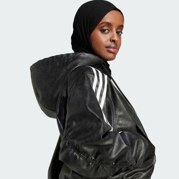 adidas Adilenium Season 3 Vintage Faux Leather Jacket Black
