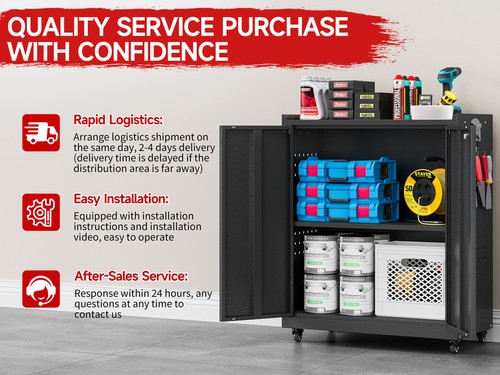 Rolling Tool Chest with Wheels Metal Garage Chest Workbench Cabinet Storage Tool - Picture 12 of 12
