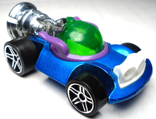 2018 HOT WHEELS DISNEY PIXAR TOY STORY 4 ALIEN BLUE 2 1/4" DIECAST CAR W/ PURPLE - Picture 2 of 6