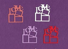 LOVE  5 die cuts scrapbook cards