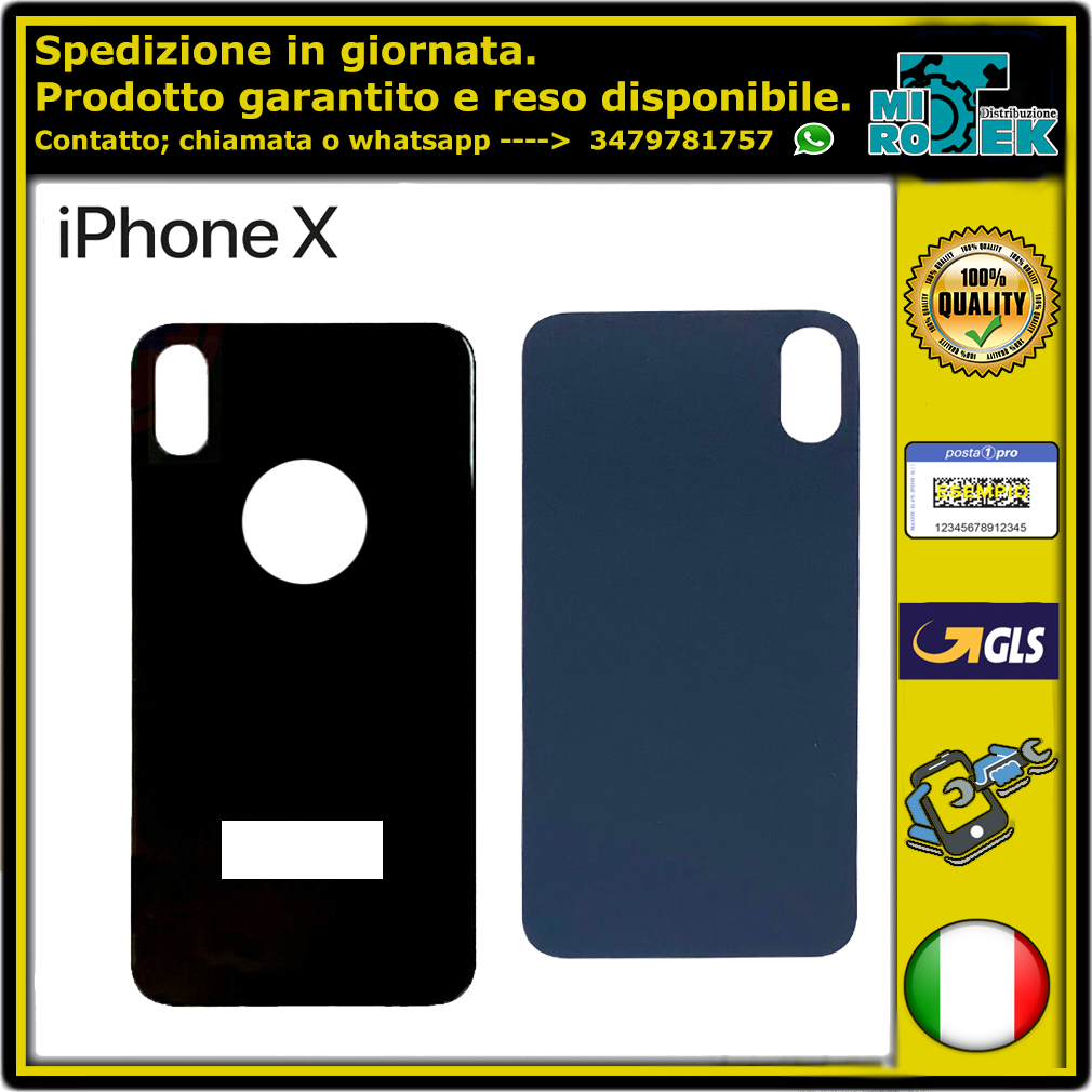 18309 - VETRO CAM POSTERIORE PER IPHONE XS / XS MAX CON FRAME NERO - Compatibile - Foto 12