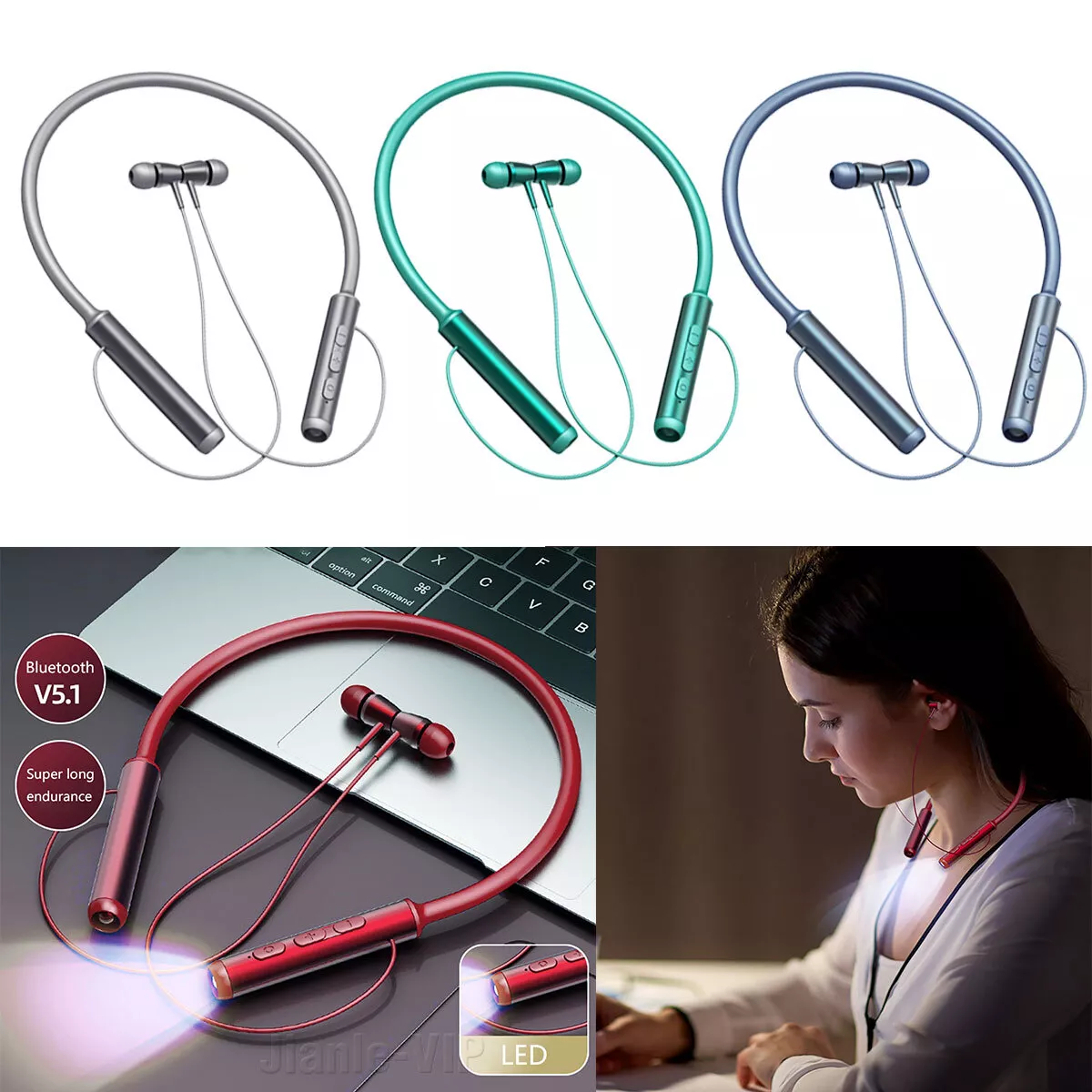 For Apple iPhone 11 Pro Pro Max Bluetooth Earbuds Stereo Handsfree Earbuds W LED