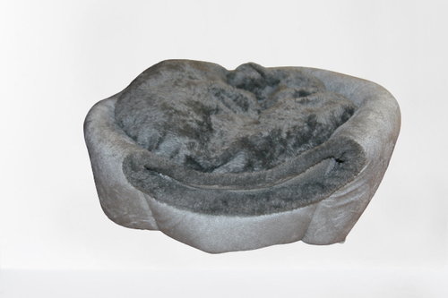 Large Cat Bed Pet Igloo Cave Wool Nest Cozy Igloo Bed Winter House Grey L - Picture 7 of 7