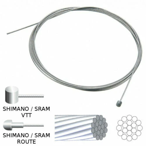 Cables y fundas blancos para bicicletas